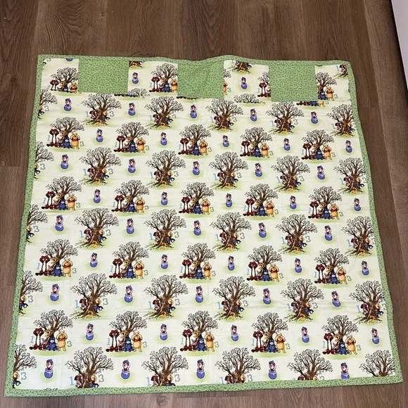 Winnie the Pooh Baby Quilt with Plush Bear Nursery Blanket 32.5” x 32.5” - Picture 3 of 11